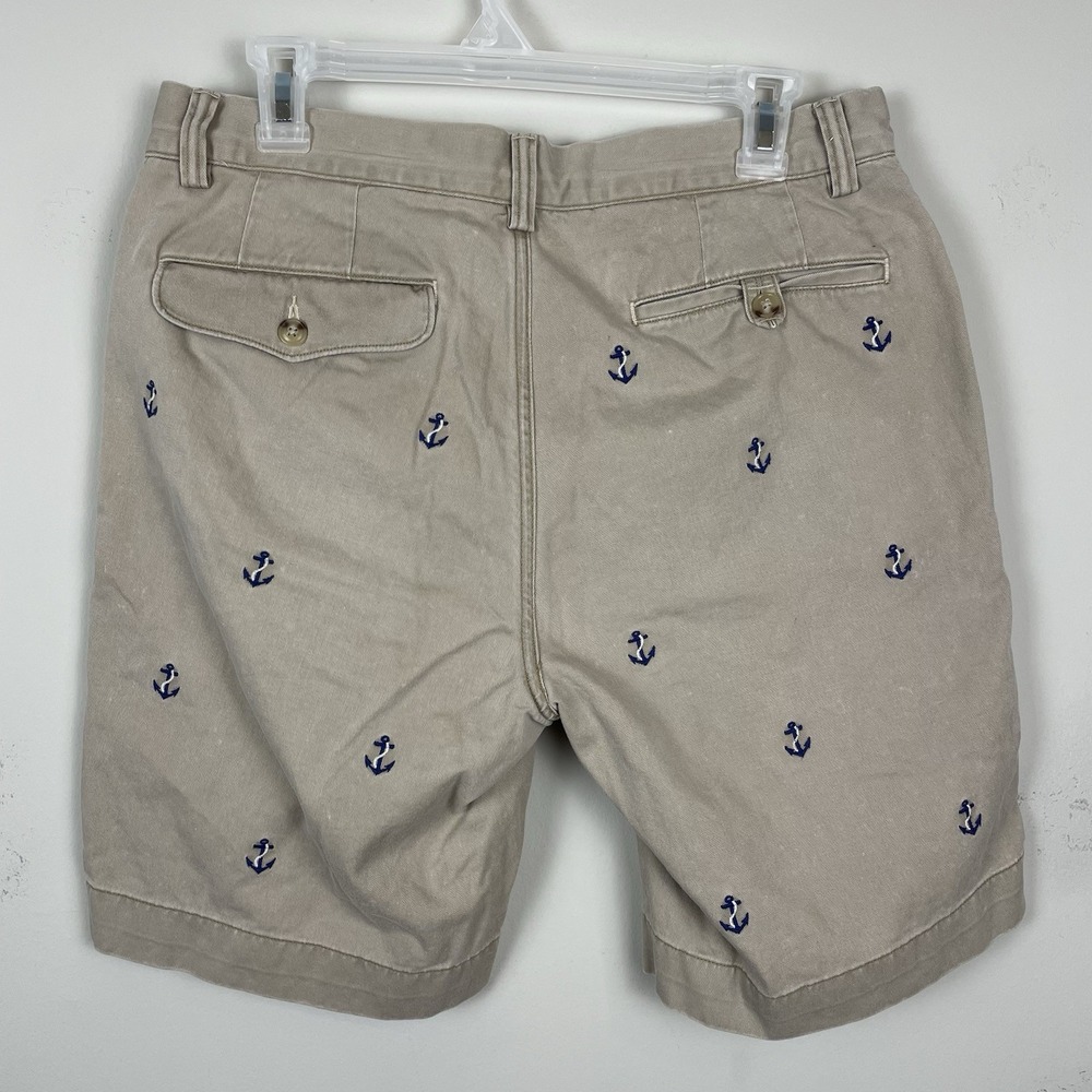 Polo Ralph Lauren Bedford Chino Shorts Mens 32 Khaki Anchor Embroidered 8.5" In - Picture 3 of 9